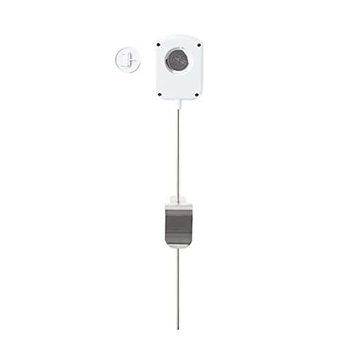 Taylor Programmable Digital Candy and Deep Fry Thermometer with Green Light Alert Display, Long Stem, and Adjustable Pan Clip, White - color: White