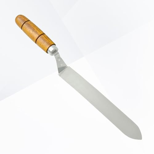 Alipis Stainless Steel Honey Uncapping Cutter Beekeeping Tool with Double Flat Cut and Wood Handle Rust-Resistant Honey Scraper in Beekeeping Random Color