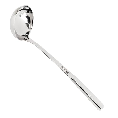 Viking Culinary Stainless Steel Deep Ladle, Ergonomic Stay-cool Handles, Dishwasher Safe