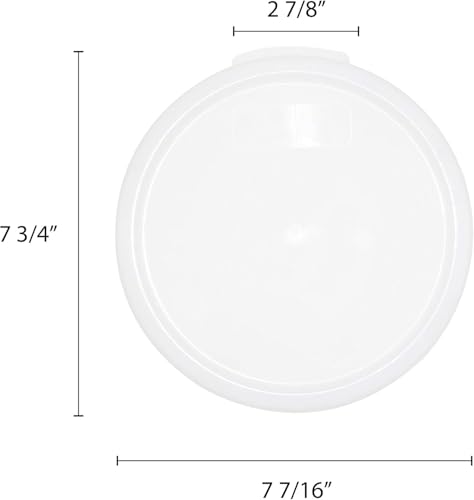 TrueCraftware- White Round Polypropylene Food Storage Container Lid Fits 2 and 4 Qt. Round Containers Replacement Lid for Meal Prep Kitchen Pantry Commercial Restaurant - size: Lid - Fits 2&4qt