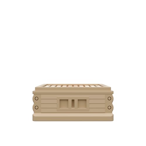 Apimaye Insulated Medium Super. Standard 10 Frame Langstroth Sized Super for bee Hives (Tan) (1)