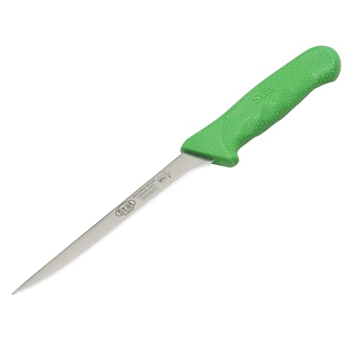 Winco 6" Commercial-Grade German Steel Boning Knife, Narrow, Green - color: Green