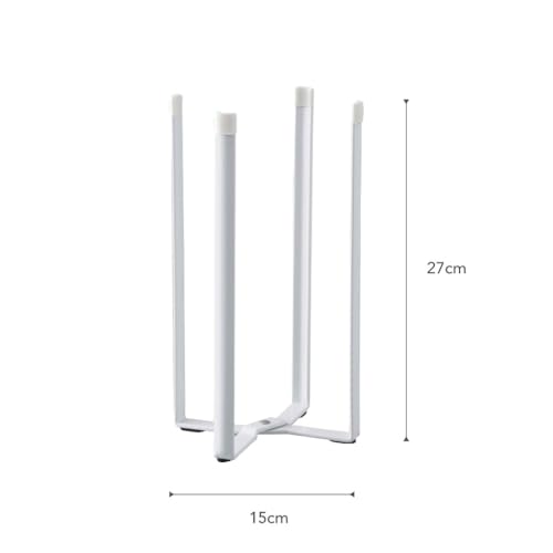 YAMAZAKI Home Tower Kitchen Multi Eco Stand - Multifunctional Plastic Bag Holder Bottle Dryer - Steel - color: White