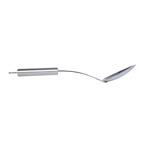 Restaurantware Stainless Steel Cooking Spoon - German Standard Metal Kitchen Spoon with Ergonomic Handle, Dishwasher Safe, Heat-Resistant - Heavy-Duty Serving Spoon For Mixing, Stirring - style: Steel Serving Spoon