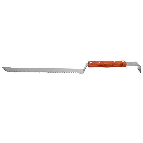 Multifunctional Stainless Steel Honey Cutter Knife Scraper Beekeeping Tool with Wood Handle for Honey Harvesting Extracting Bee Keeping , Honey Uncapping Knife , Honey Cutter Honey Knife Honey Cutt
