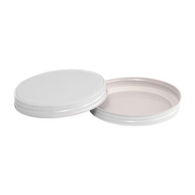 North Mountain Supply NMS A0064-00 - 1 White Metal 1/2 Gallon Glass Wide-Mouth Fermentation/Canning Jar with 110mm White Metal Lid - color: White