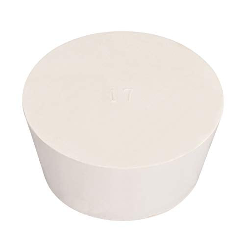 uxcell White Tapered Shaped Solid Rubber Stopper for Lab Tube Stopper Size 79-90mm 1pcs - size: 78x95x46mm