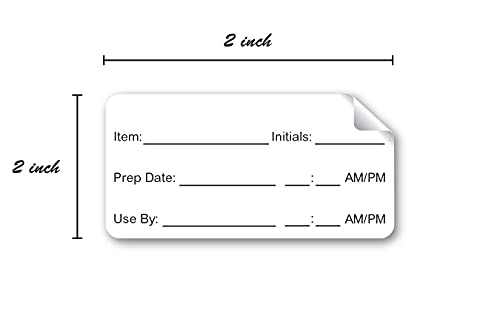 500 Dissolvable Food Prep Labels 1" x 2" Restaurant Quality Food Stickers/Meal Prep Leftovers Containers Organization/Made in The USA - size: Dissolvable 1” x 2”