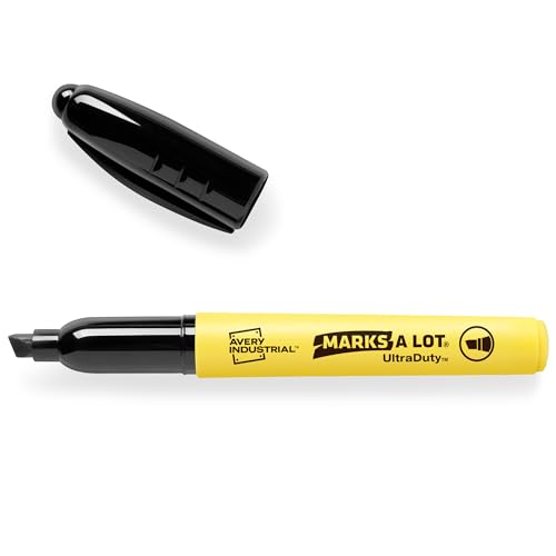 Avery Marks A Lot UltraDuty Permanent Markers, Chisel Tip, Water Resistant, 1 Black Industrial Marker (29845)