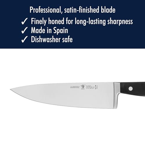 Henckels Classic 8-Inch Chef Knife, Razor-Sharp, German Engineered | Fully Forged Construction Provides Balance with Traditional Triple-Rivet Handles Enables Comfortable Easy Cutting. - style: 8-inch Chef's Knife