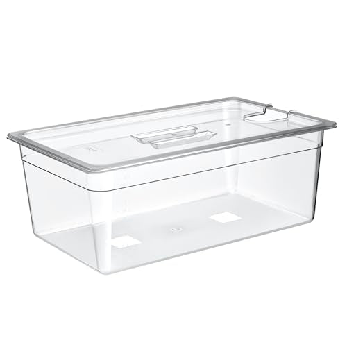HOMENOTE Sous Vide Container 26 Quart With Lid,BPA Free Complete Accessories For Anova and Most Sous Vide Cookers,Anova Container Kit - color: Large Sous Vide Container-without accessories