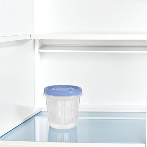 Pickle Jar with Strainer 1250ml Leakproof Kimchi Storage Container Food Storage Container for Fermenting and Pickling with Airtight Lid and Blue Lid