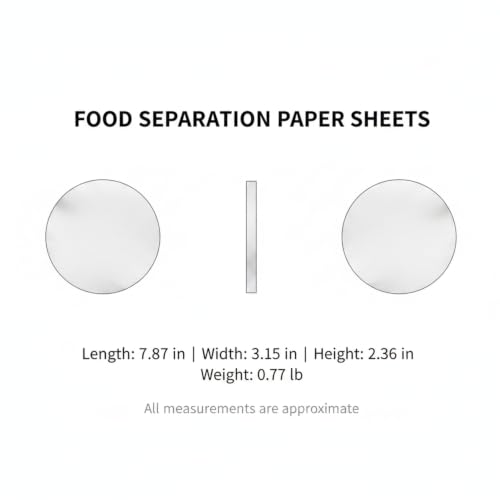 500-Count Pre-Cut Silicone Coated Parchment Sheets, Non-Stick Food Separation Paper for Freezer Storage, Burgers, Cheese, and Baked Goods, White - size: 7.87 x 3.15 x 2.36 in