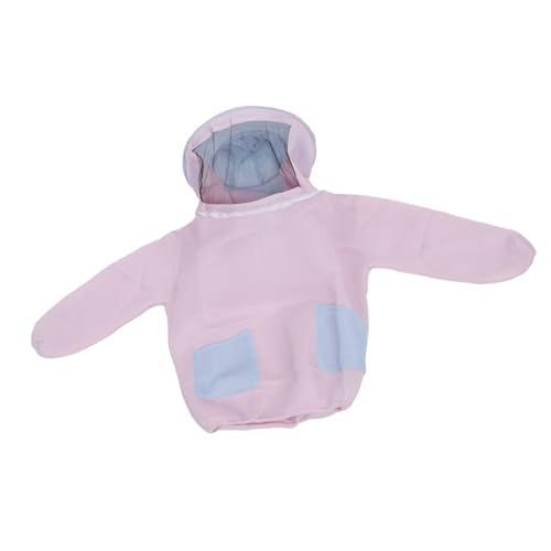 Breathable Mesh Cotton Beekeeper Jacket with Veil and Tightened Cuffs, Full Guard Safety Suit for Women Beekeeping