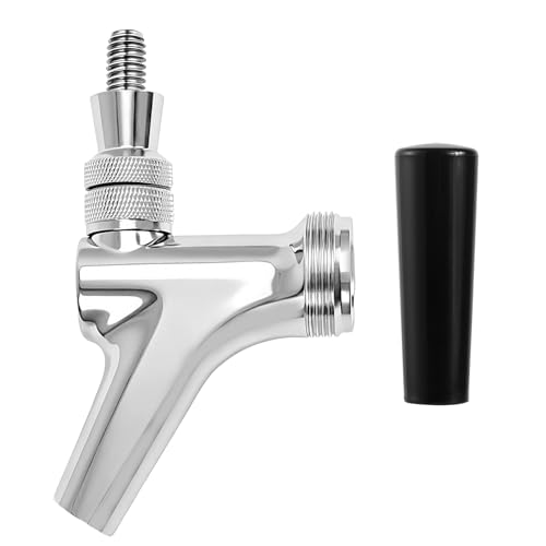 Upgraded Draft Beer Faucet Keg Tap, Commercial Grade 304 Stainless Steel Kegerator Faucet, Leak-Proof Beer Dispenser Tap Fits American Beer Shanks & Towers for Homebrew