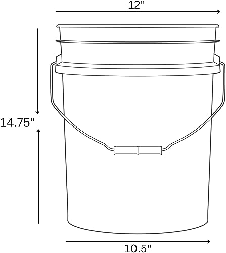 House Naturals 5 Gallon Food Grade Plastic Bucket with Air Tight Screw on Lid Made in USA Container (Green Bucket with Blue Lid) - color: Green Bucket With Blue Lid
