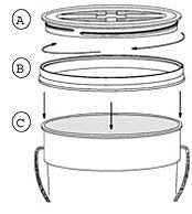 5 Gallon White Bucket & Gamma Seal Lid - Food Grade Plastic Pail & Gamma2 Screw Seal Tight Lid (Red)