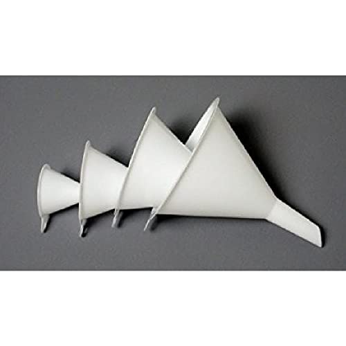 Chef Craft Set of 4 General Purpose Plastic Assorted Sizes Nested Funnel Set, White