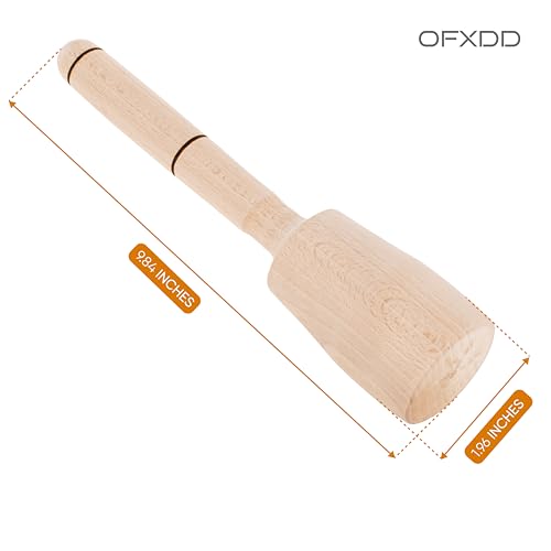 Food and Sourkraut Tamper - Wooden Hand Masher - Kitchen Wood Pounder - Kraut Masher Tool