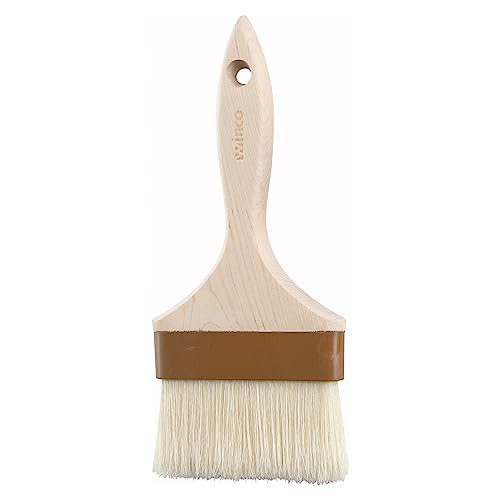 Winco Heavy-Duty Boar Bristle Basting Brush, 4" - size: 4", style: Flat