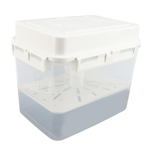 FOSA 4L Kimchi Fermentation Container, PP Airtight Pickle Jar with Press Plate Portable Handle Sealed Design for Salted Vegetable Sauerkraut Storage