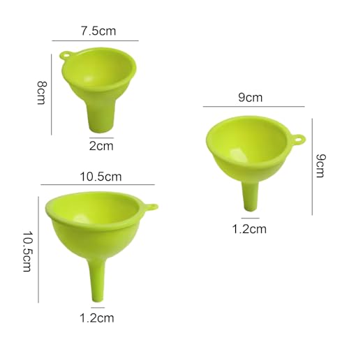 Upgrade Kitchen Funnel Set 3 Pack, Small and Large, Kitchen Gadgets Accessories Silicone Funnels for Filling Water Bottle Liquid Transfer Food Grade (C) - color: C