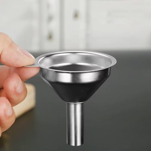 Stainless Steel Funnels, Large Small Funnel Set of 3, Food Grade Mini Metal Kitchen Funnel for Transferring Essential Oils, Liquid, Fluid, Small Funnels for Filling Bottles Flask Cooking