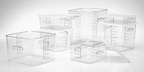 Rubbermaid Commercial Products Plastic Space Saving Square Food Storage Container For Kitchen/Sous Vide/Food Prep, 2 Quart, Clear (Fg630200Clr) (Pack of 2) - size: 2 Qt. (Pack of 2)