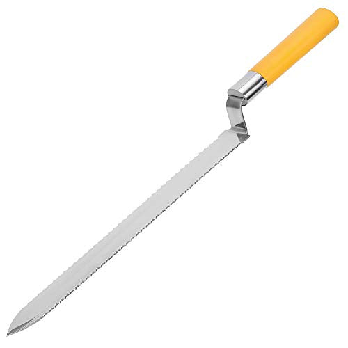 Stainless Steel Honey Scraper, Beekeeping Serrated Honey Scraping Knife Uncapping Knife Bee Hive Hand Tool