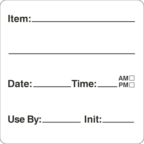 Dissolvable Storage Labels 2x2 Inch, 200 Removable Labels for Food Containers, Kitchen & Freezer Use, Water Soluble, No Residue, Easy to Write