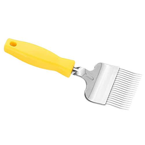 Tnfeeon Stainless Steel Honey Comb Uncapping Fork, Beekeeping Tine Tool with Sharp Tines Plastic Handle for Hive Maintenance Apiary Equipment Drone Brood Varroa Inspection Tool