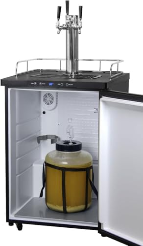 Kegco HBK309X-3 Keg Dispenser, 3 faucet without kegs Black Stainless Steel - color: Black Stainless Steel, size: 3 Tap