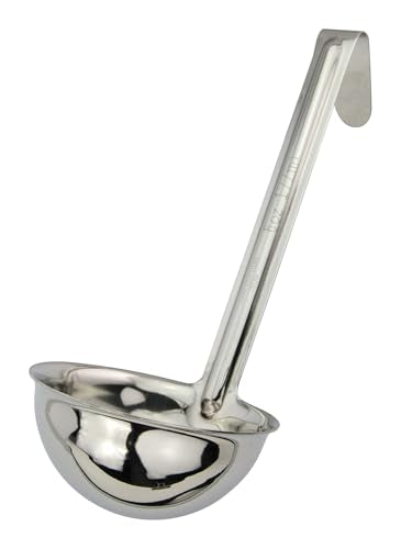 Winco One Piece Stainless Steel Ladle, 6 Ounce, 6" - color: Stainless, size: 6 Ounce, style: One Piece