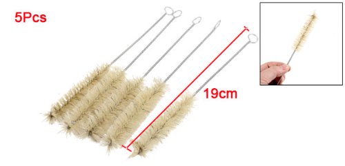 uxcell 5Pcs 19cm Long Chemistry Test Tube Bottle Measurements Cleaning Tool Brush
