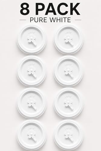 Silicone Mason Jar Lids with Straw Hole for Regular & Wide Mouth Jars | Regular and Wide Mouth Compatible, With Straw Hole, With Stopper,BPA Free,Dishwasher Safe - color: 8pcs white