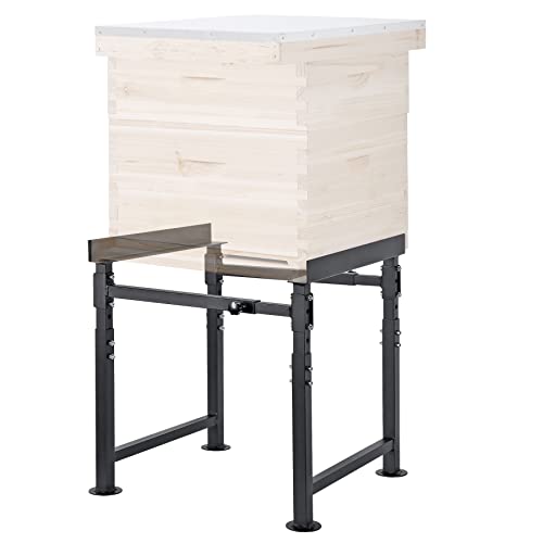 Adjustable Metal Hive Stand, Sturdy Beehive Stand | Adjustable Height 15” - 19” & Adjustable Width 14.5” - 24.5”, UV Resistant & Easy to Assemble Bee Stand for Beekeeping
