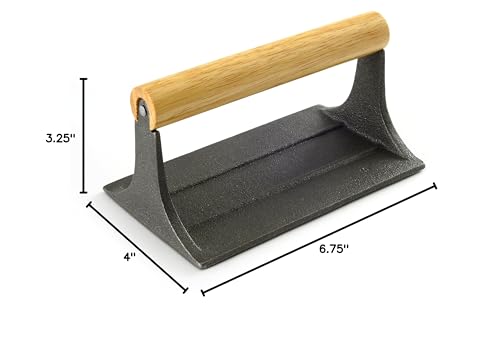 Norpro Cast Iron Bacon Press with Wood Handle