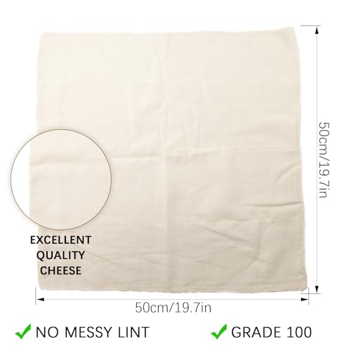 40 Pcs 20x20 Inch Cheese Cloths Grade 100 Hemmed Cheesecloth for Straining Cloth Strainer Reusable Cotton Cheesecloth for Cheese Making Supplies, Juicing, Canning, Cooking, Baking