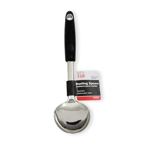 Chef Craft Select Heavy Duty Basting Spoon, 12 inch, Stainless Steel - size: 12 inch, style: Basting Spoon