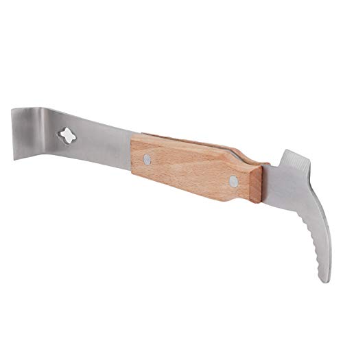 Beekeeping Knife, Premium Stainless Steel, Honey Scraper, Ergonomic Wood Handle for Efficient Wax Removal and Frame Pryi