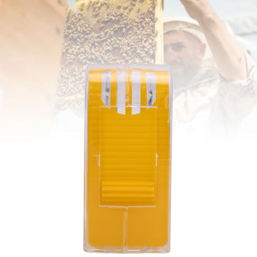 Asixxsix Queen Bee Marking Kit, One Handed Queen Catcher Bottle Cage, Queen Bee Marking Cage Queen Marking Marker Bottle with 0-99 Number Sticker and Tweezers, Beekeeping Supplies (Yellow) - color: Yellow