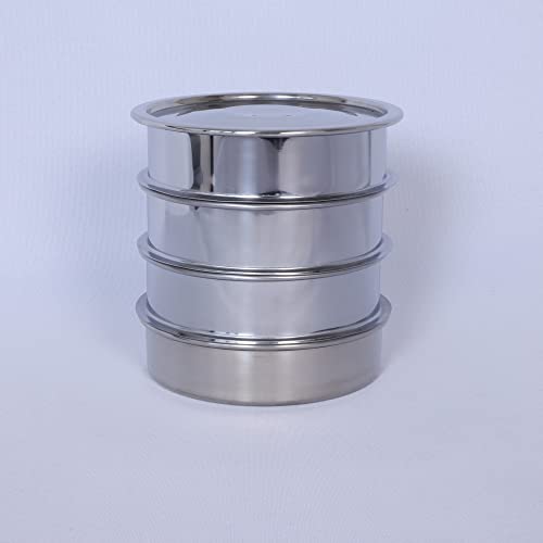 3 Pcs Lab Sieves,6 Inch Diameter Test Sifter with Tray and lid
