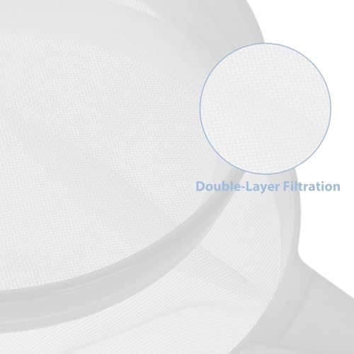 2pcs Double Layer Honey Strainer Filter Nylon Mesh Sieve for Soy Milk Coffee Yogurt and Juice Easy to Clean Kitchen Tool