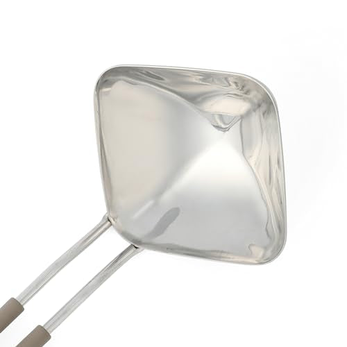 Martha Stewart Sprucedale Stainless Steel 13.5" Rhombus Ladle Spoon With Long Silicone Handle