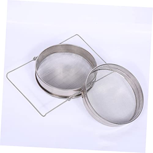 Unomor Strainer Double Sieve Stainless Steel Mesh Filter Beekeeping Filter Strainer 24cm x 10cm