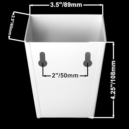 White Bottle Cap Catcher Wall Mounted Stainless Steel Beer Bottle Cap Bucket 3-1/2" Screw in Wood Post Table - color: White