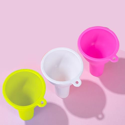 Leadigol Wide Mouth Funnel, 4 Pieces Funnels for Kitchen Use Silicone Funnels, Silicone Funnel Food Funnel, for Jars Jam Spice Filling Bottles Liquid Oil and Powder