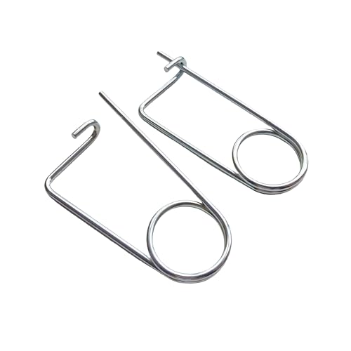 Steel Brooch Shape Open Safety pin Spring pin, Quick Lock line Lock pin Locking Fasteners for Farm Lawn Garden Hooks (0.26x4.92 in(6.5x125 mm)-2Pcs) - size: 0.26x4.92 in(6.5x125 mm)-2Pcs