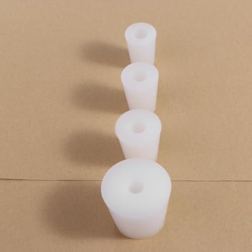 Reusable Silicone Hollow Conical Wine Stopper, Alkali Resistant Glass Bottle Stopper Wide Mouth Tube Stopper(1) - size: 1