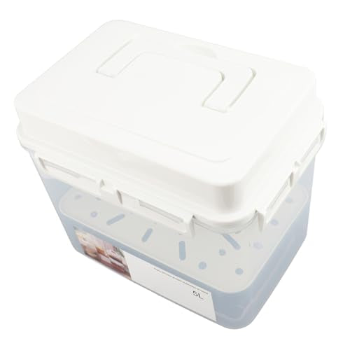 Duokon Pickle Container Glass Fermentation Jar with Airtight Lid and 4 Side Lock System for Sauerkraut Kimchi Storage, 0.9 Gallon Transparent Body